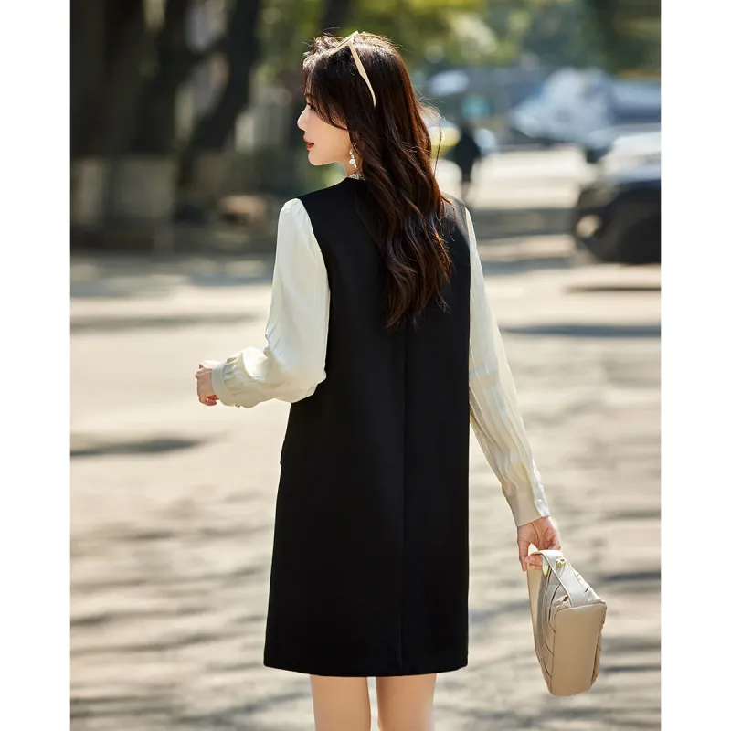 TERRE BLEUE Spring, Fall Sleeveless Dress Women's Black-7