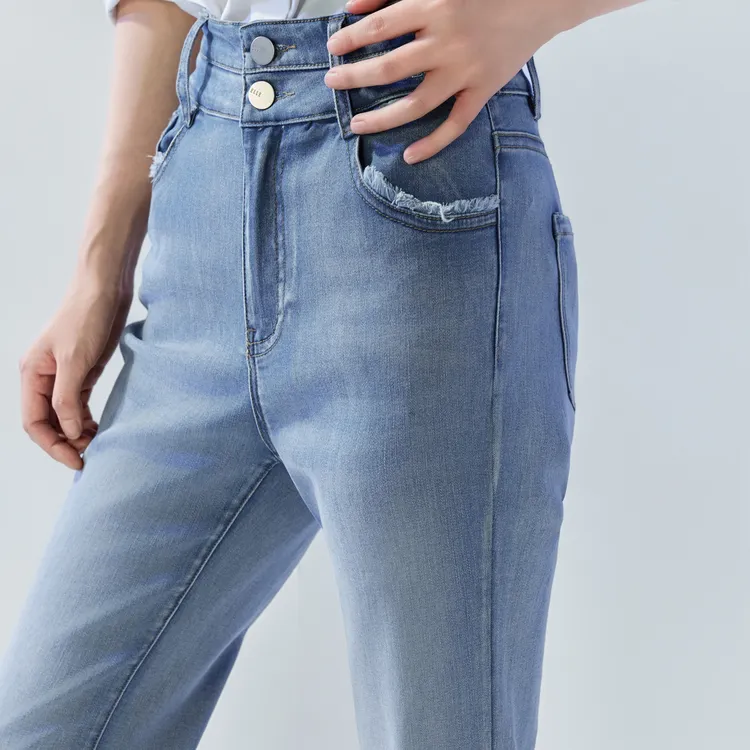 ELLE Jeans Women's Denim Blue Ice Skin-5