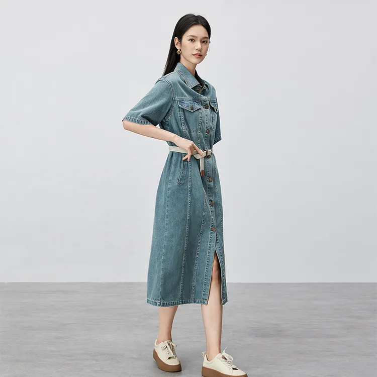SENTUBILA Short Sleeved Dresses Women's Morocco Blue-3