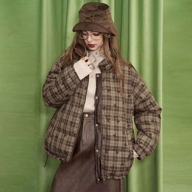 ELF SACK Down Jacket Women's Chocolate Coffee-4