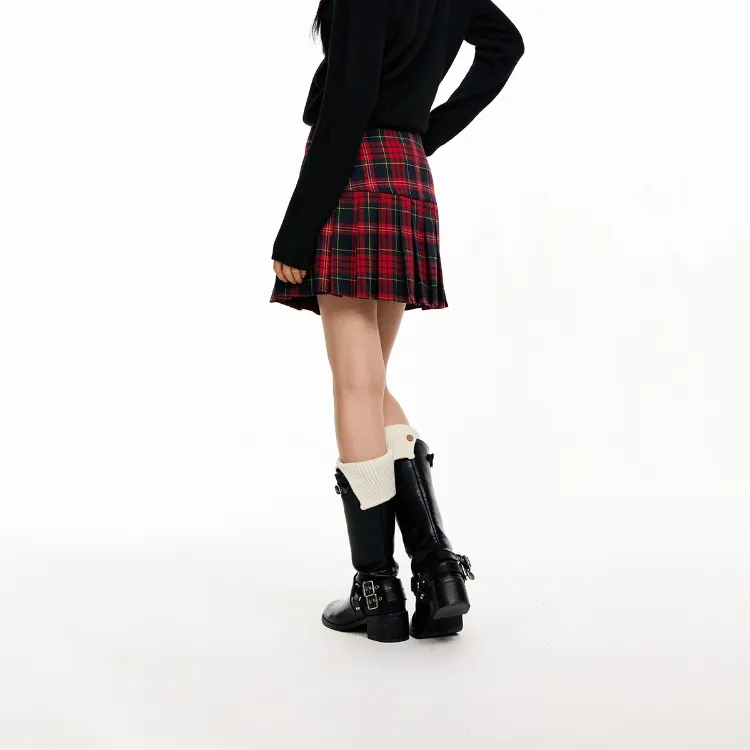 MLMR Casual Short Skirts Women's Red-4