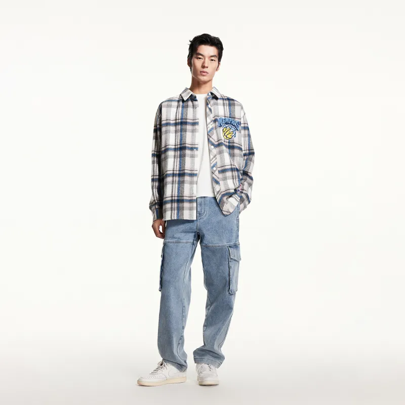 JACK JONES· x NBA Shirt Men's Dark Blue-1