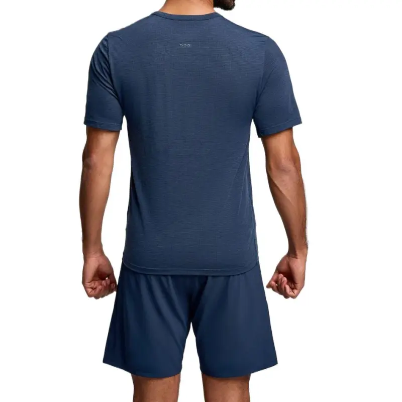 Saucony Stopwatch Graphic Short Sleeve T-Shirt Men's Marine Blue Mixed Color-1