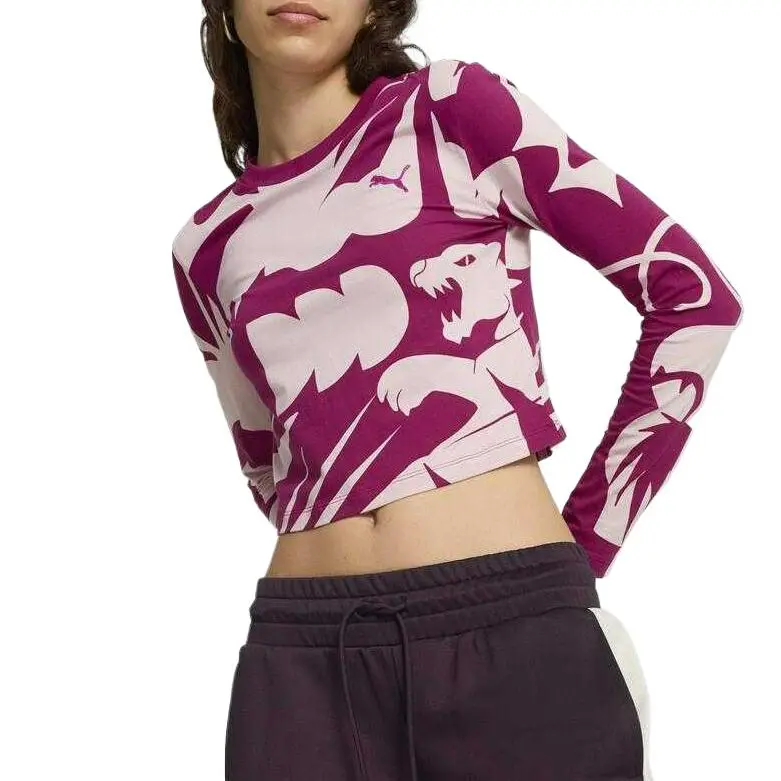 PUMA CLASSICS Regular T Shirt Women's Purple-2