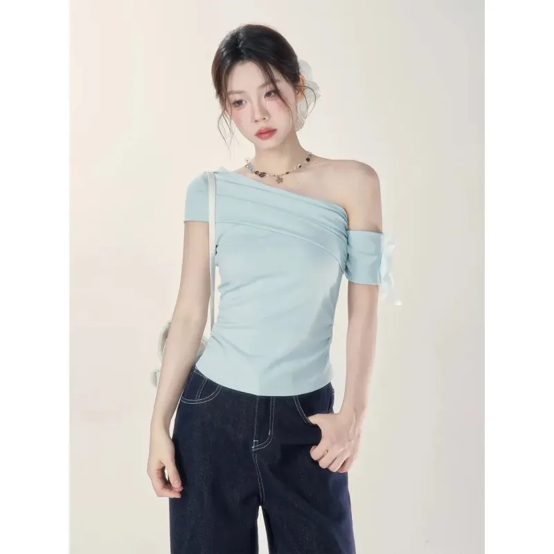 TOUCH MISS T Shirt Women's Blue Green-2