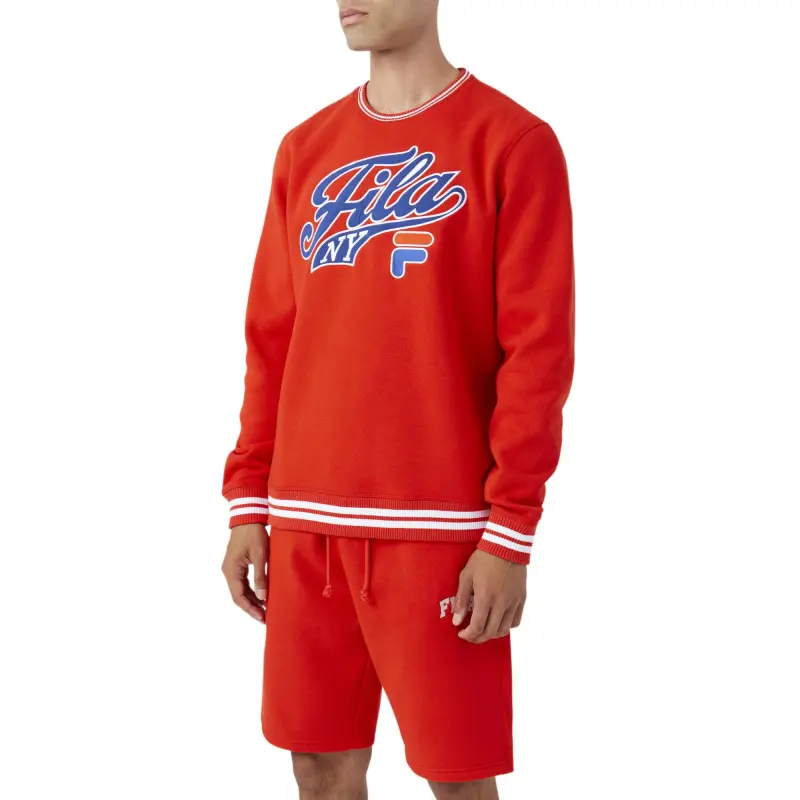 FILA Taylor Crewneck Sweatshirt Men's Fire Red 625-1