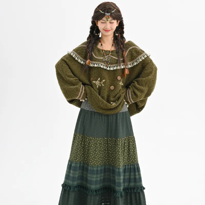 SNBL Two Piece Skirt Sets Women's Sweater+Skirt-14