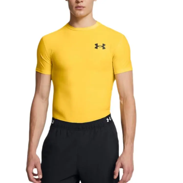 Under Armour HeatGear OG Compression T Shirt Men's Yellow-2