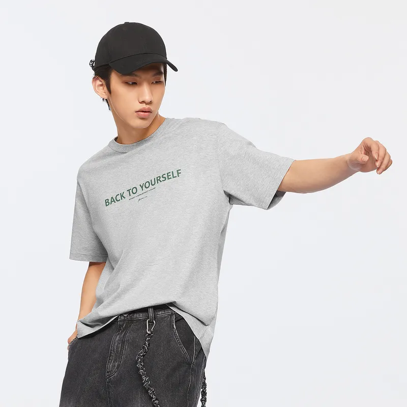 HLA JEANS T Shirts Men Light Gray-4