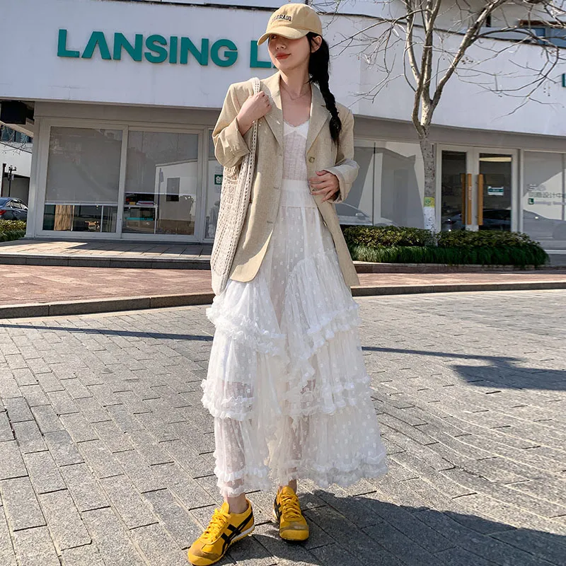 XIANSINIAO Casual Long Skirt Women's-2