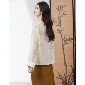 XINFEIYU Jackets Women's Beige