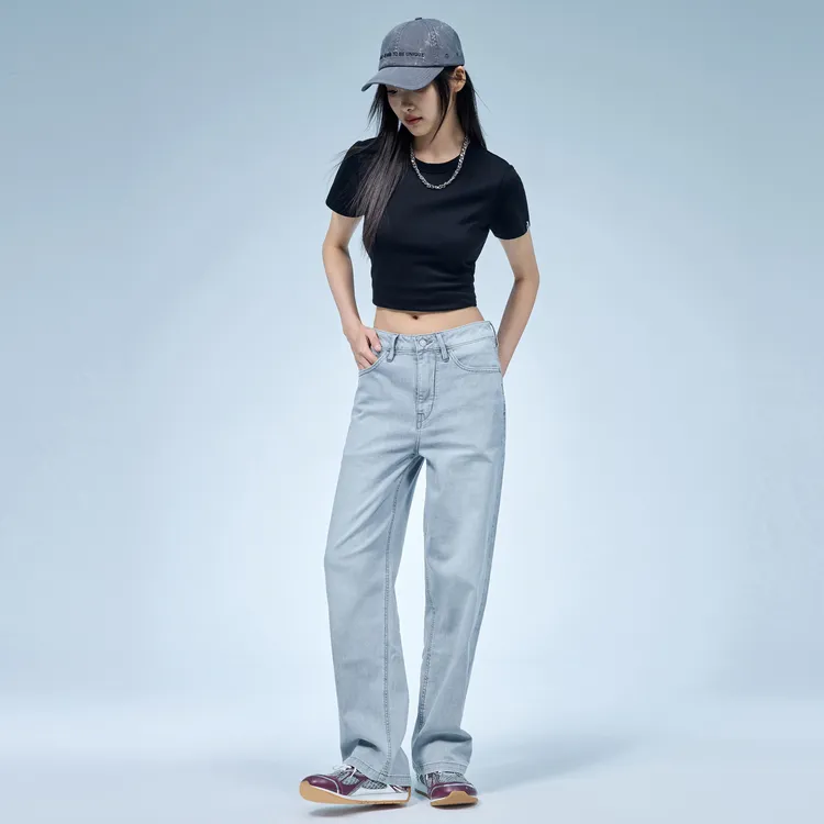 ABLE JEANS Women's Light Smoke Gray-5