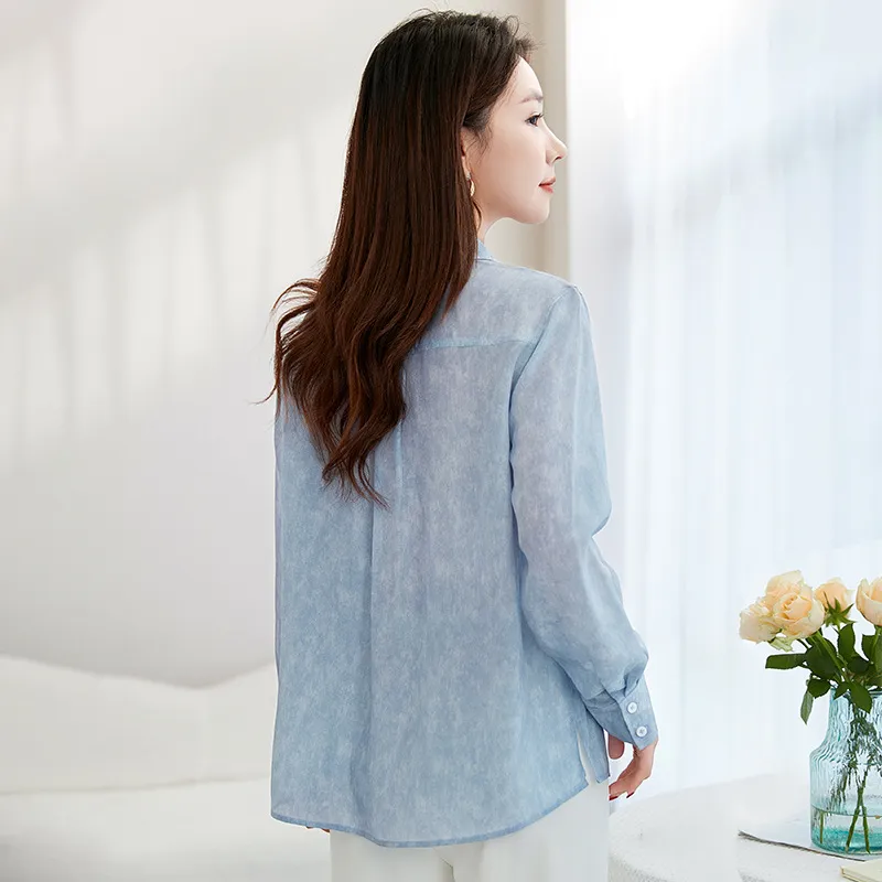 Ink Beauty Shirt Women's Denim Blue-3