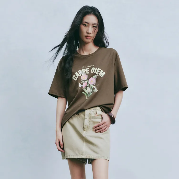 PEACEBIRD T Shirts Women's-2