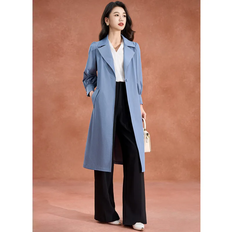 Mylan Trench Coats Women's Blue-1