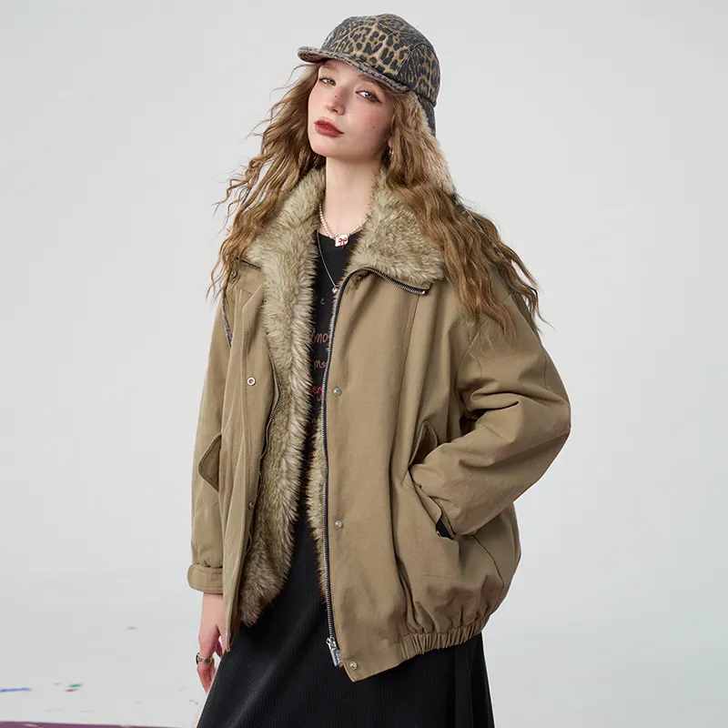 ELF SACK Puffer Jacket Women's Vintage Khaki-5