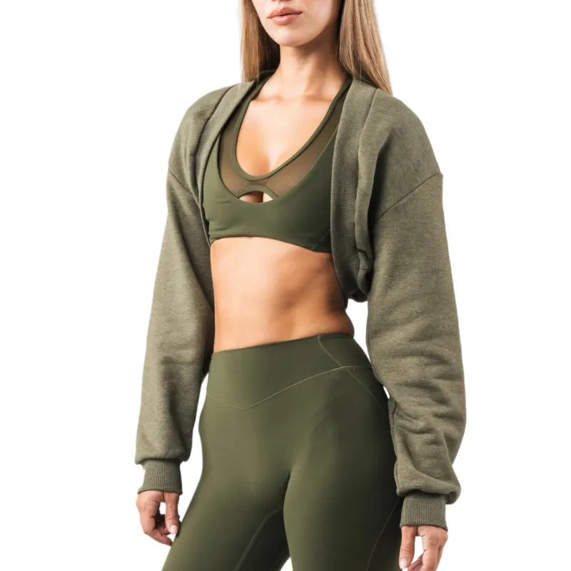 ALPHALETE Overlay Shrug Sweater Women's-11