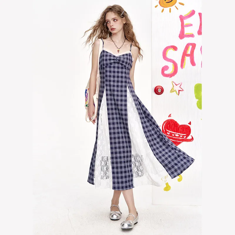 ELF SACK Slip Dress Women's Naughty Dark Blue-1