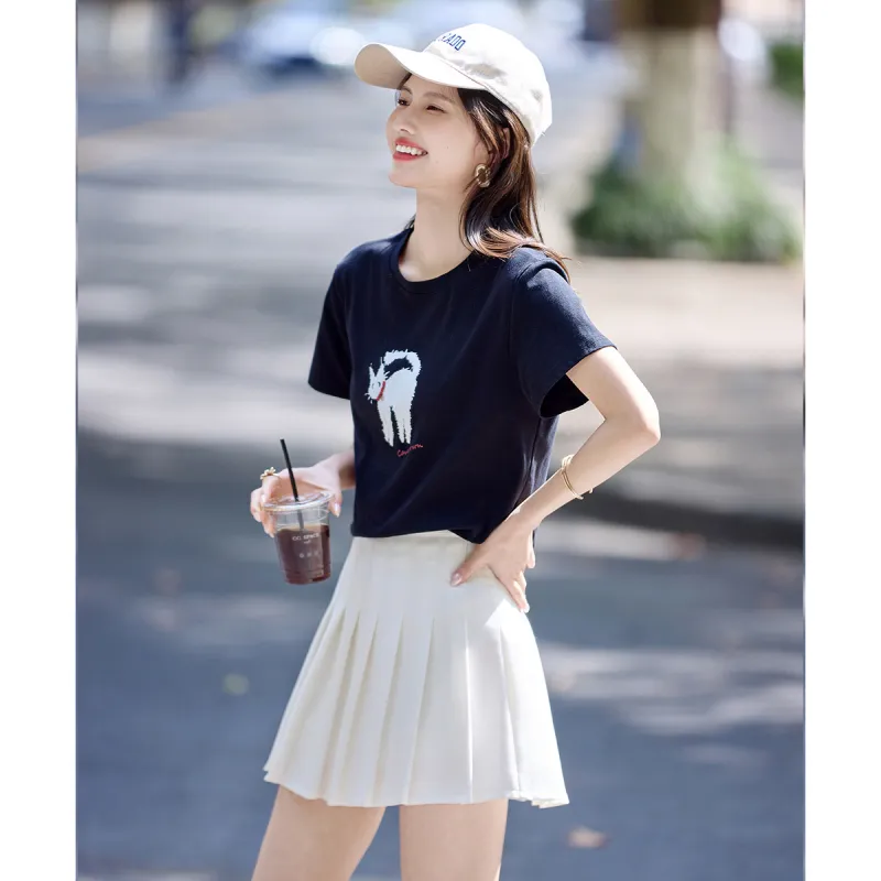 Still quiet T Shirts Women's Black-2