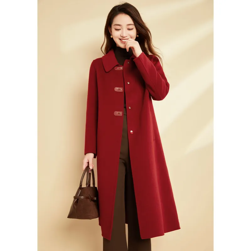 Mylan Spring, Fall, Winter Coat Loose Fit Women's Red Collection Brand, Stay Updated With Event Alerts-5