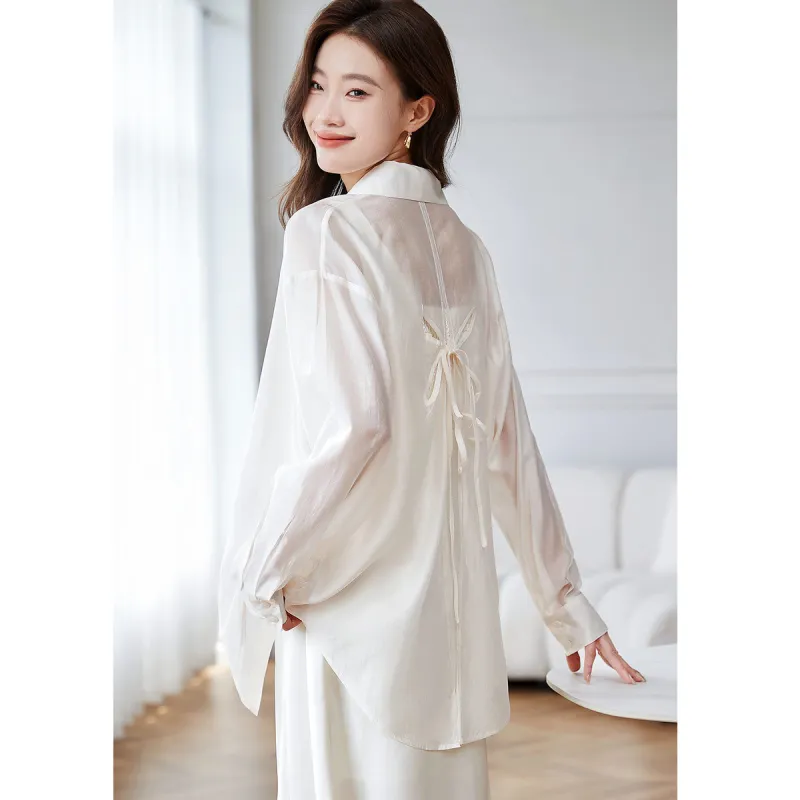 Still quiet Shirts Women's Beige-3