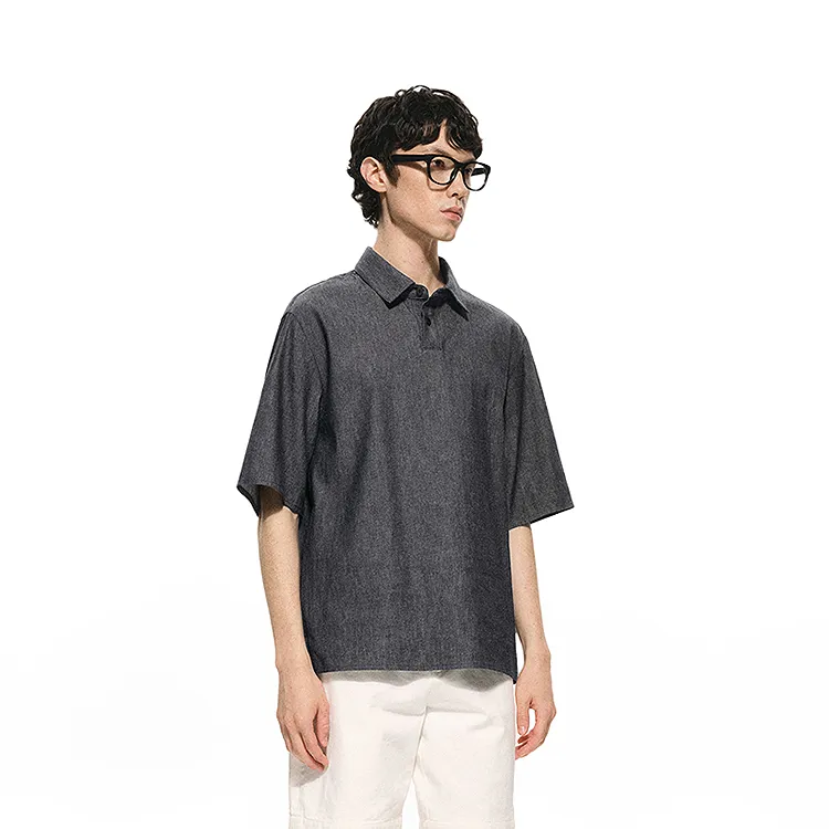 CROQUIS Polo Shirt Men's 991 Denim Navy Blue-4