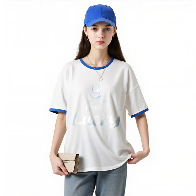 FAIRWHALE Drop Shoulder Sleeve T Shirt Women's-14