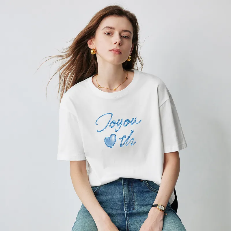 Initial Language T Shirt Women's-5