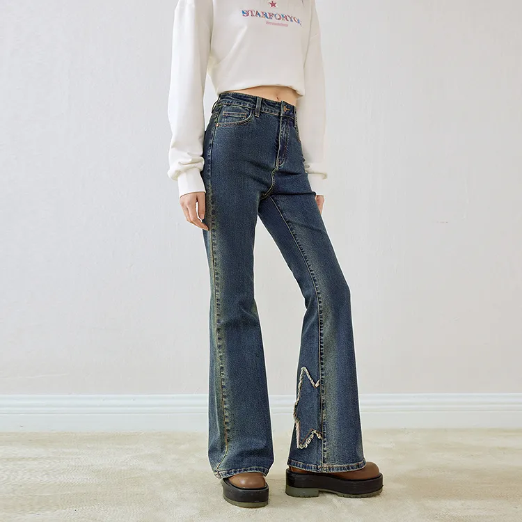 LEDIN Jeans Women's Dark Denim Blue-4