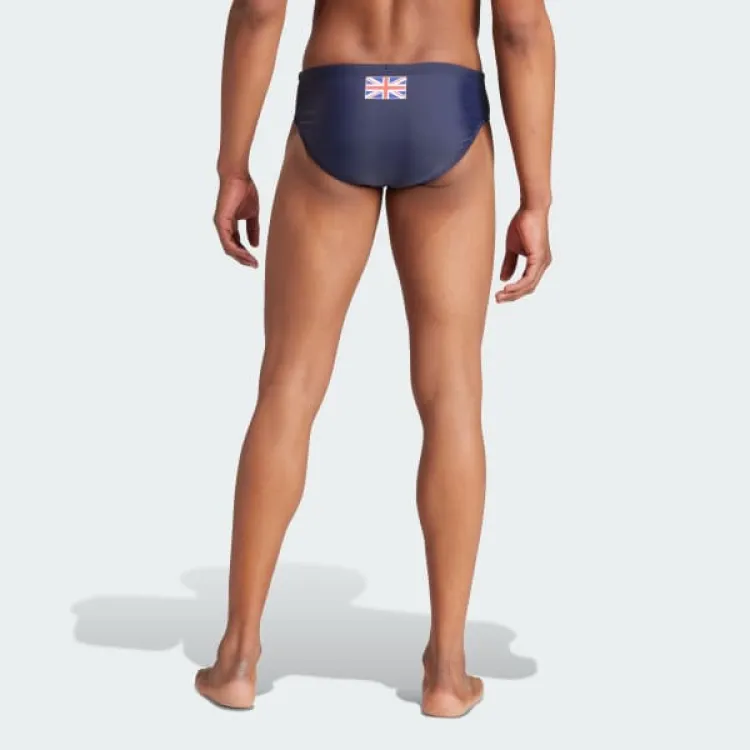 Adidas British Swimming Team Olympics Collection TEAM GB SWIM TRUNKS Swimming Shorts Men's Blue-2