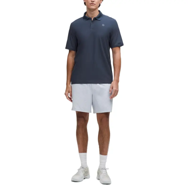 Lululemon UV Protective Striped Mesh Tennis Polo Shirt Men's-5