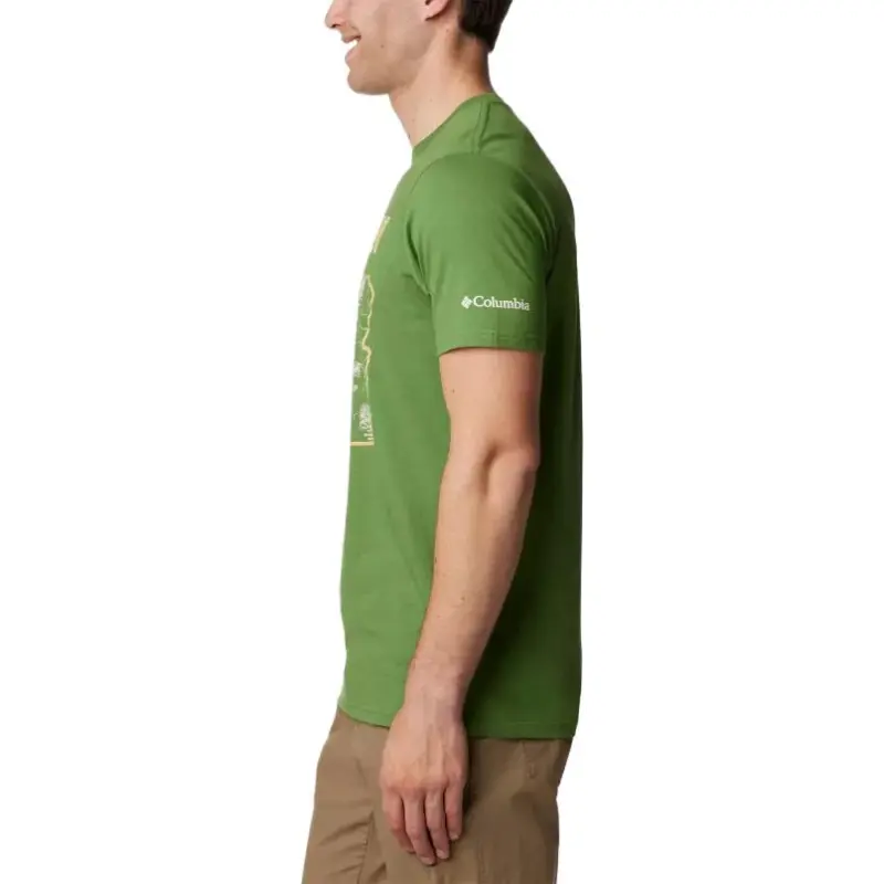 Columbia Sunbreak OREGON T-Shirt Men's Green-3