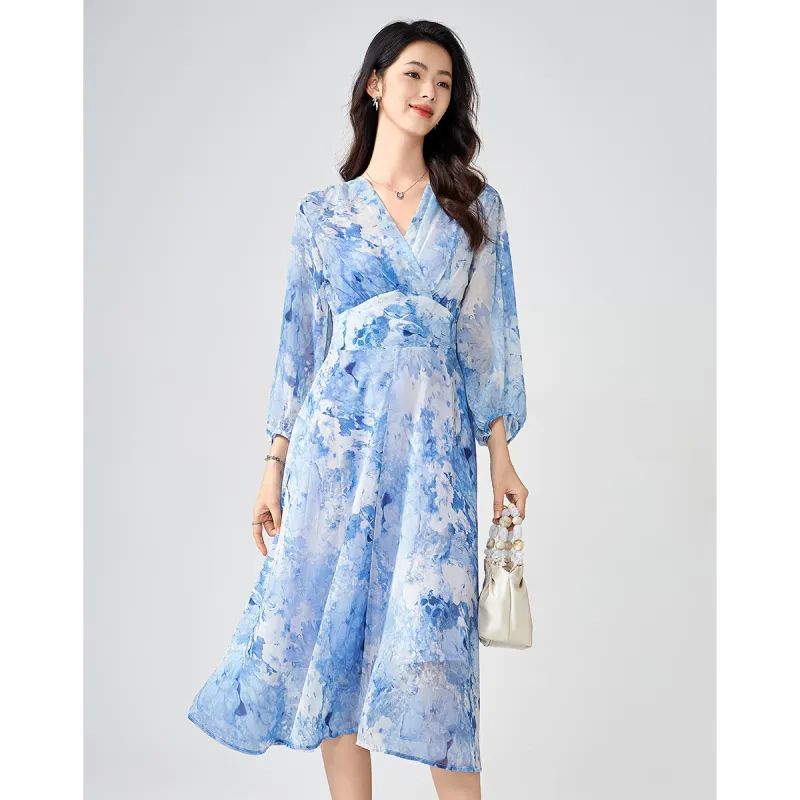 Love Elaine Long Sleeved Dress Women's Morning Dusk Blue-2