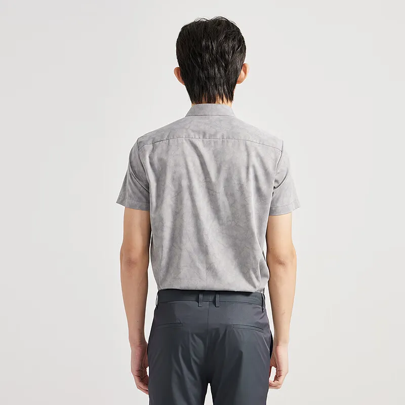 LESS IS MORE Shirt Men's Gray Green-2