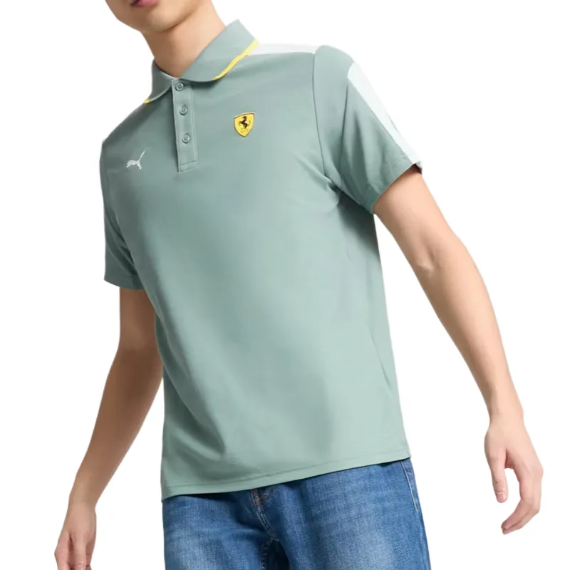 PUMA Scuderia Ferrari Race MT7 Polo Shirt Men's Green-3