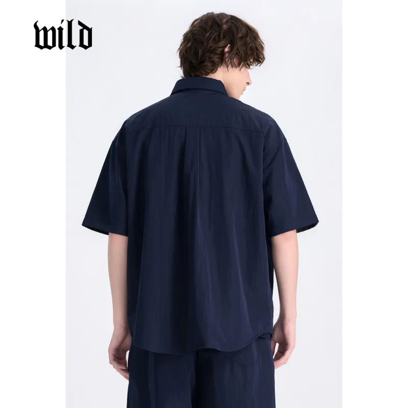 WILD LEADER Shirts Men Royal Blue[CW51585A52]-2