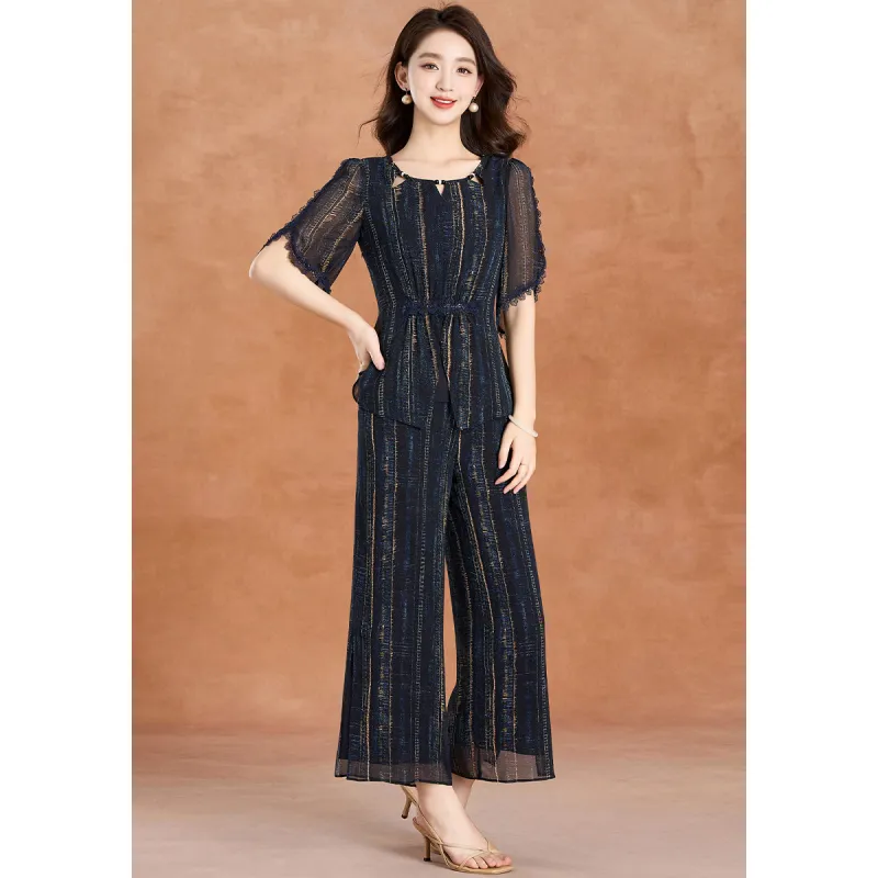 Mylan Casual Suits Women's Navy Blue Collection Brand, Stay Updated With Activity Alerts-2