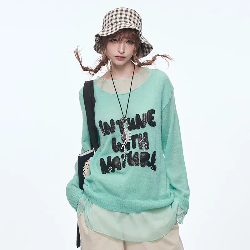 ELF SACK Knitwear Women's Elegance Spring Youth Green-4