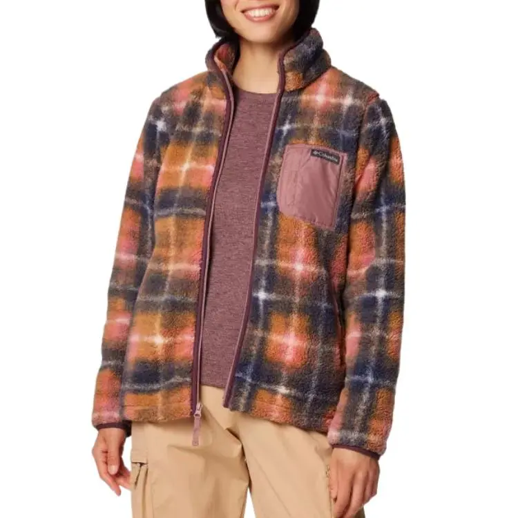 Columbia West Bend Jacket Women's Orange Plaid-3