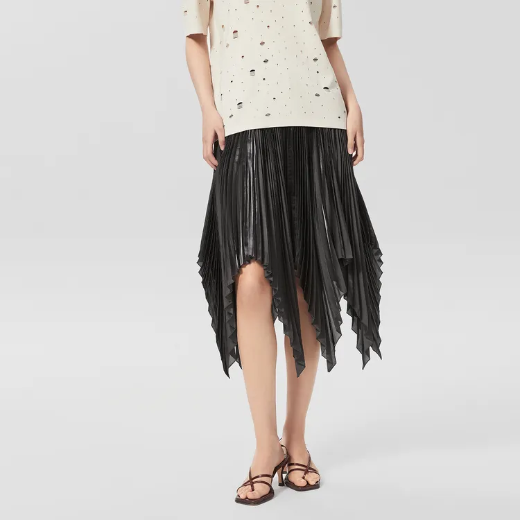 OVV X Qiu Hao Co branded Series Casual Long Skirts Women's Dark Gray 19-4