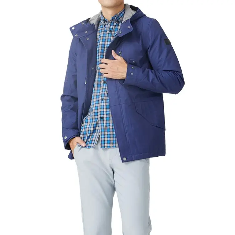 AIGLE PRESCOTT Puffer Jacket Men's Teal Gold Blue-3