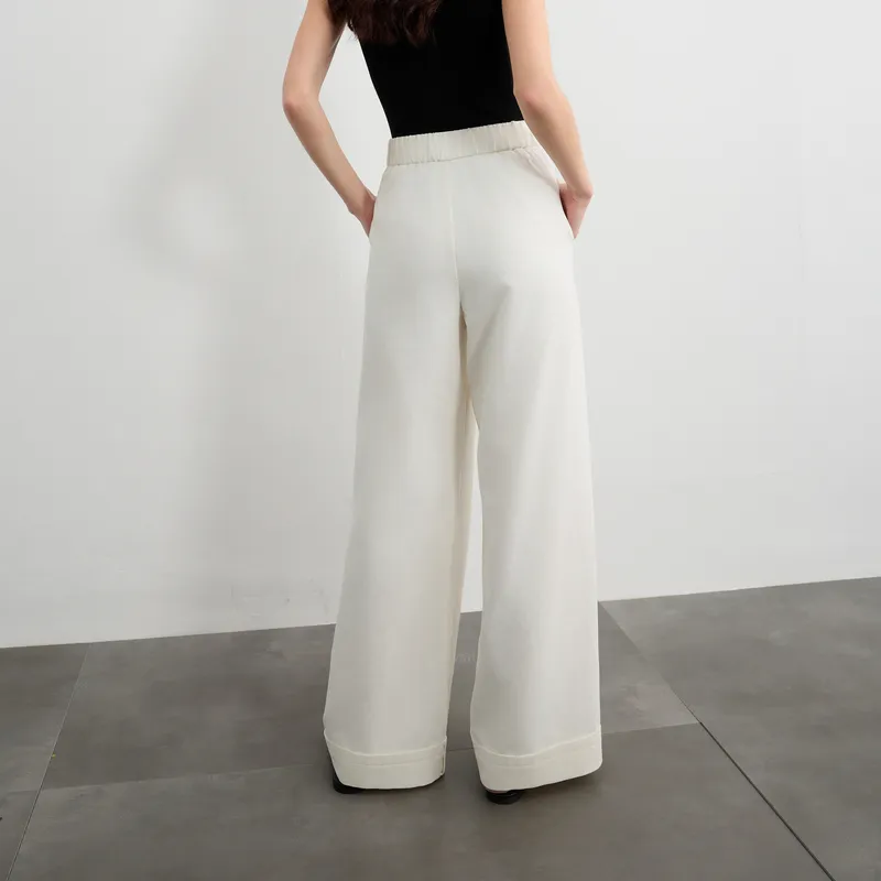 3COLOUR Casual Pants Women's Cloud White-5