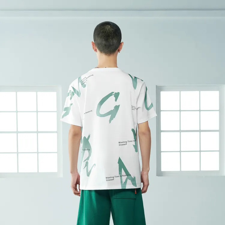 HLA T Shirts Men Cooling Antibacterial Ecru Pattern 24-2
