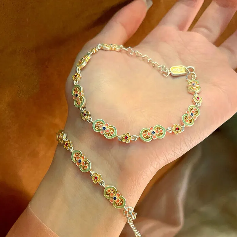 LIUXIN 999 Fine Silver Bracelets Women's-2