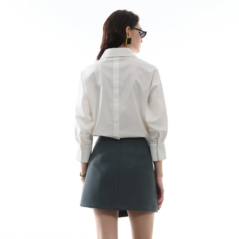3COLOUR Casual Short Skirts Women's Stone Gray-6