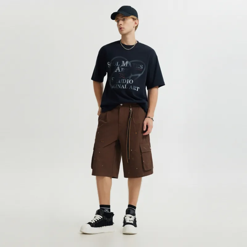 Cabbeen T Shirts Men Coal Black-4