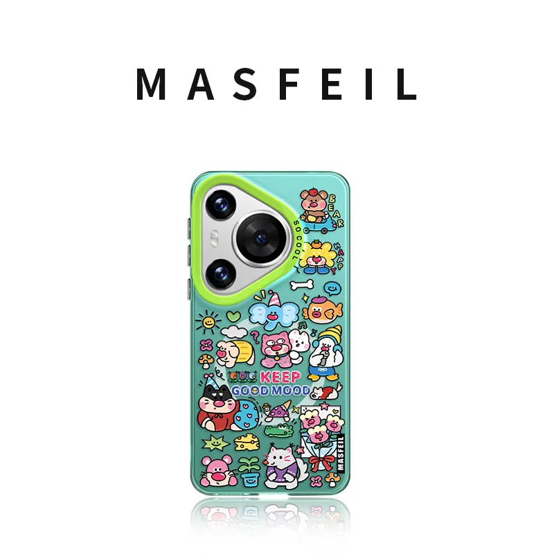 Marsfield Acrylic Material Magnetic Case Happy Graffiti Phone Cases Compatibility Huawei P70/60/50/40PRO-1