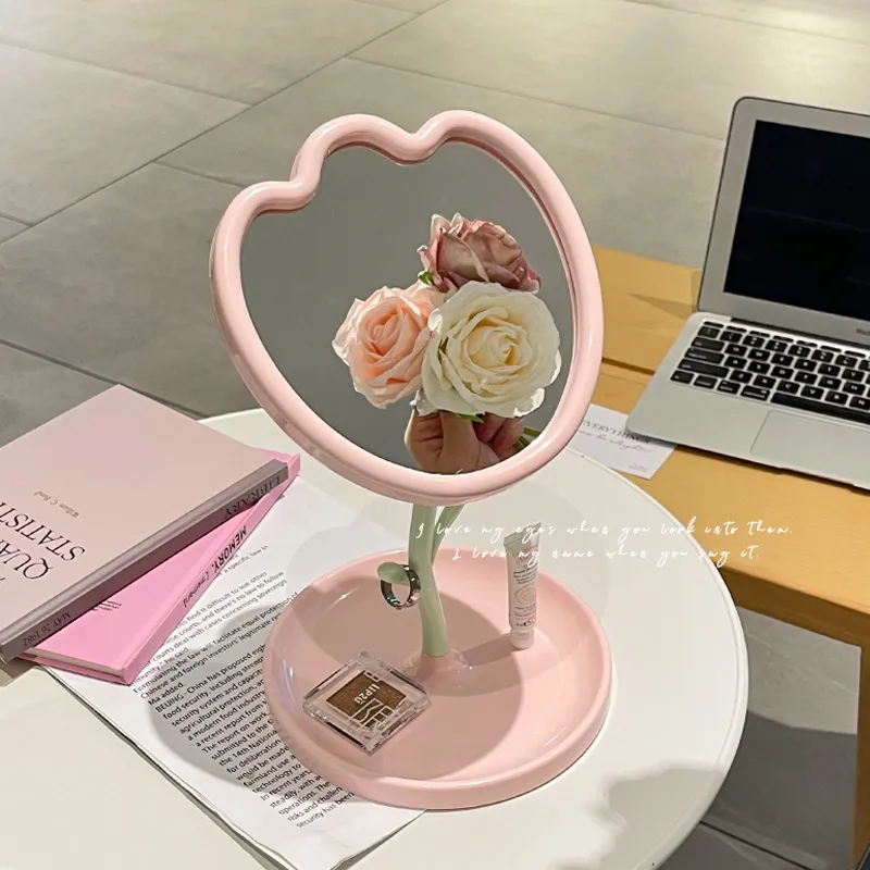 Future Maple Tulip Floral Rotatable Make Up Mirrors-3