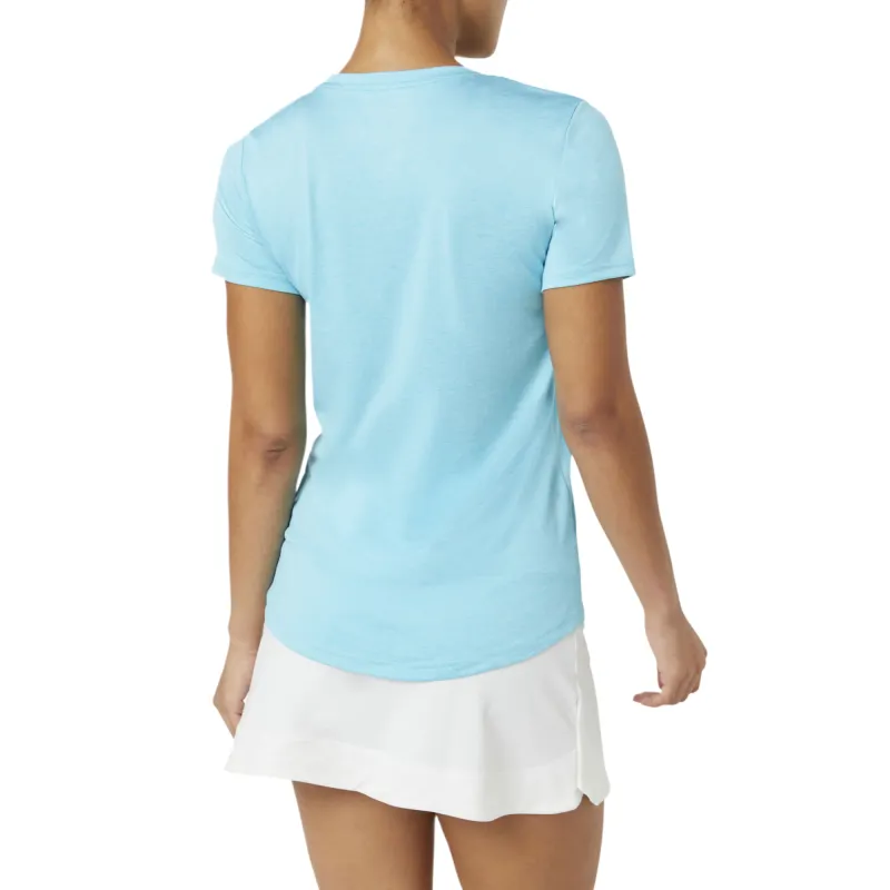 FILA Pickleball Regular T Shirt Women's Blue Fish Heather-2