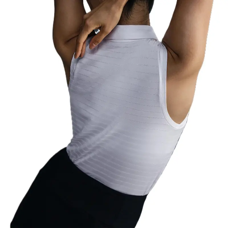 Nike Victory Women's Dri FIT Sleeveless Striped Golf Polo-1